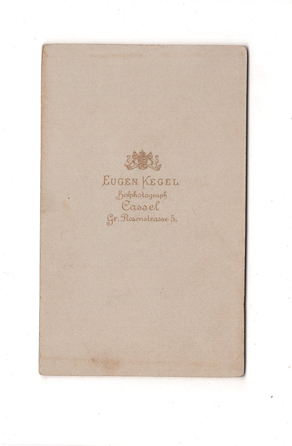 Fotografie Herrenportrait - Kassel 1890er / CDV C1-25