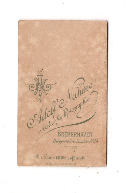 Fotografie Damenportrait - Bremerhaven 1890er / CDV N1-17