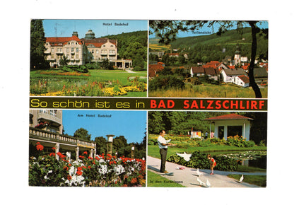 Ansichtskarte Bad Salzschlirf / In den Kuranlagen +++