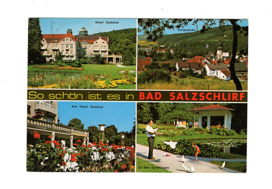 Ansichtskarte Bad Salzschlirf / In den Kuranlagen +++