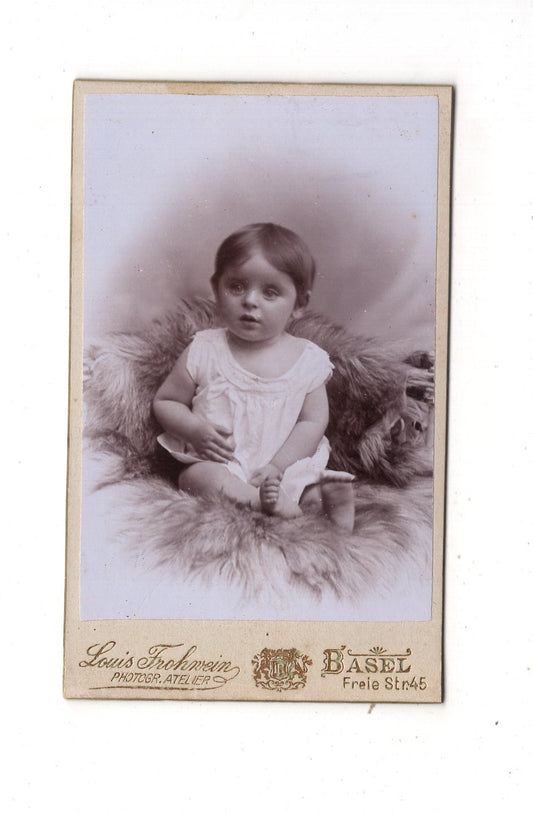 Fotografie Niedliches kleines Kind - Basel 1890er / CDV M1-30