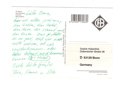 Ansichtskarte Mallorca / Cala Moreya / S´Illot / Spanien