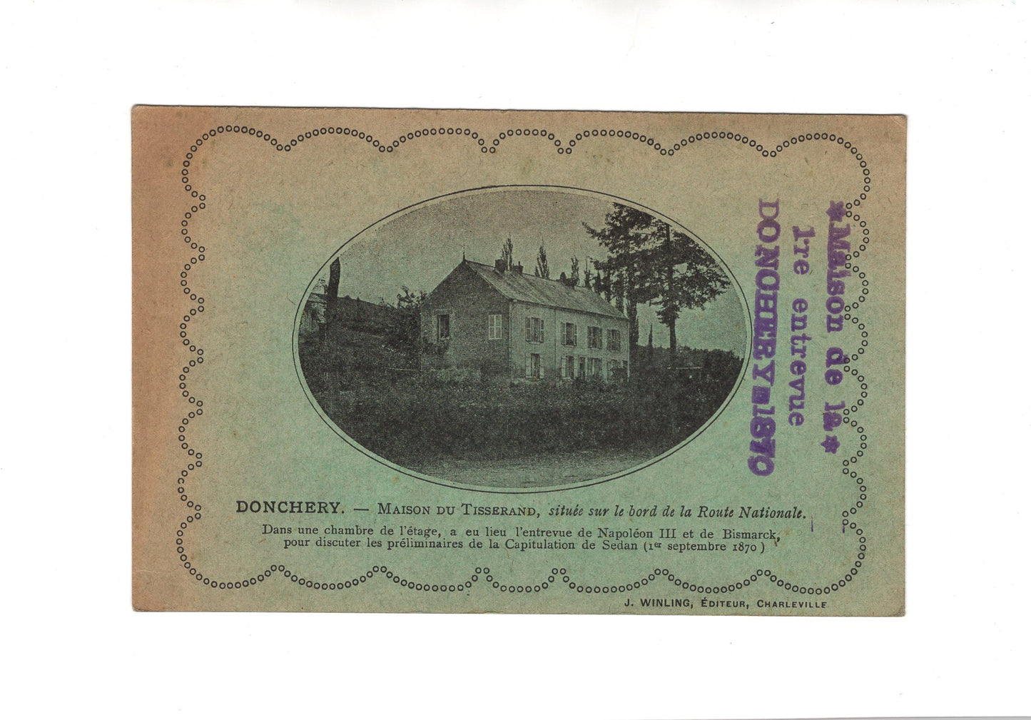 Ansichtskarte Donchery / Maison du Tisserand / Frankreich