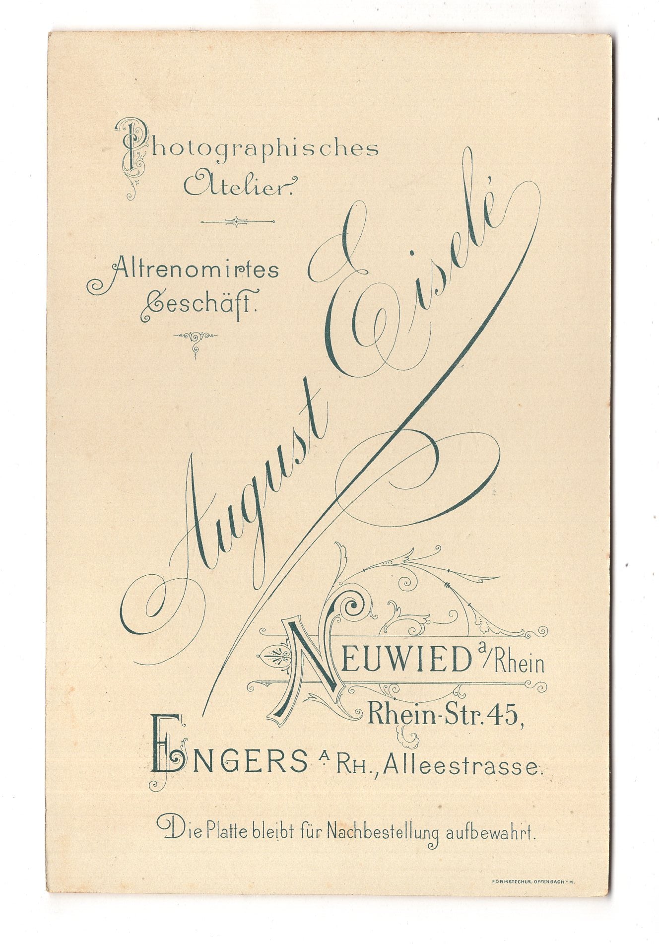 Fotografie Feines Paar - Neuwied / Engers 1890er