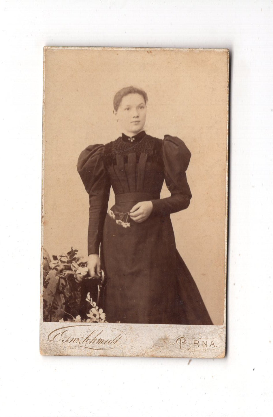 Fotografie Feine Dame - Pirna um 1890 / CDV L1-28