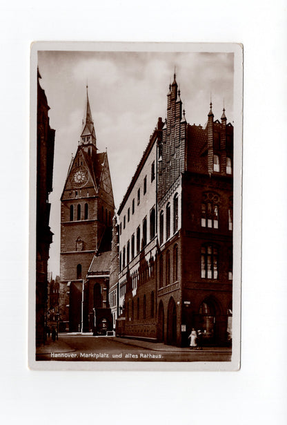 Ansichtskarte Hannover / Marktplatz und altes Rathaus