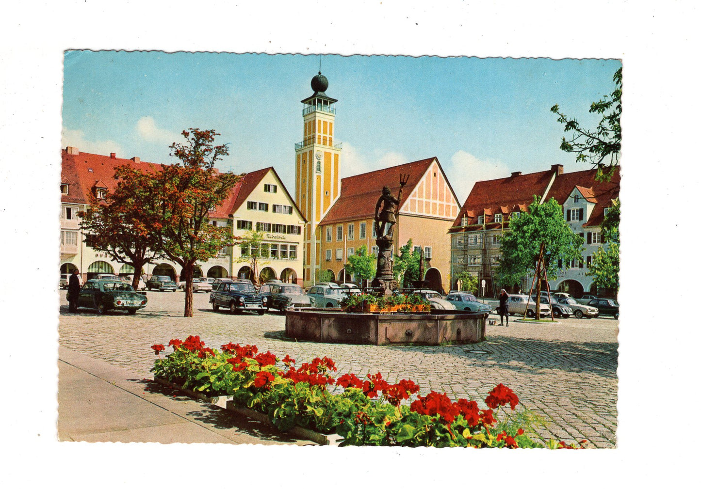 Ansichtskarte Freudenstadt im Schwarzwald / Marktplatz mit Rathaus +++ / J1-69