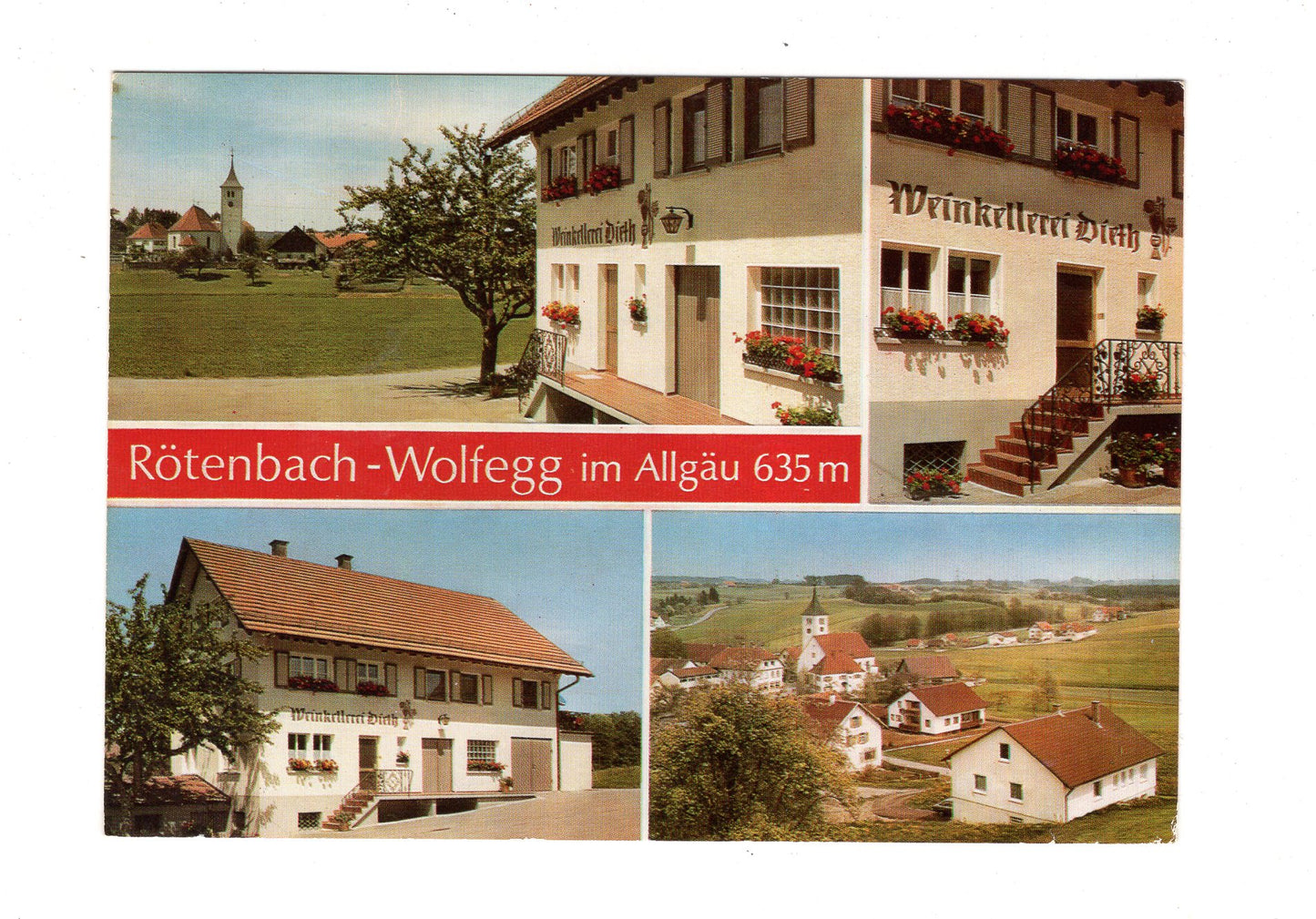 Ansichtskarte Weinkellerei Dieth / Rötenbach-Wolfegg im Allgäu / H1-58