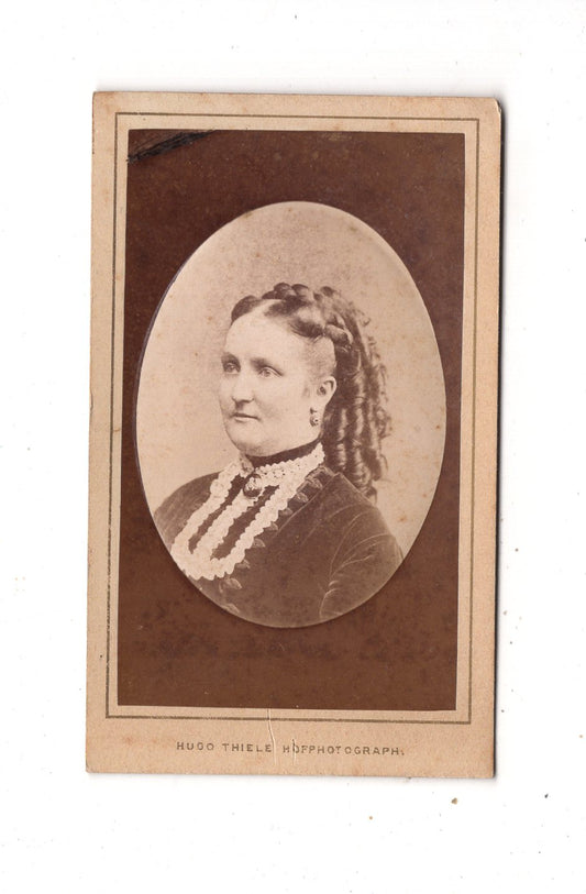 Fotografie Damenportrait - Dresden / Teplitz um 1870 / CDV N1-17