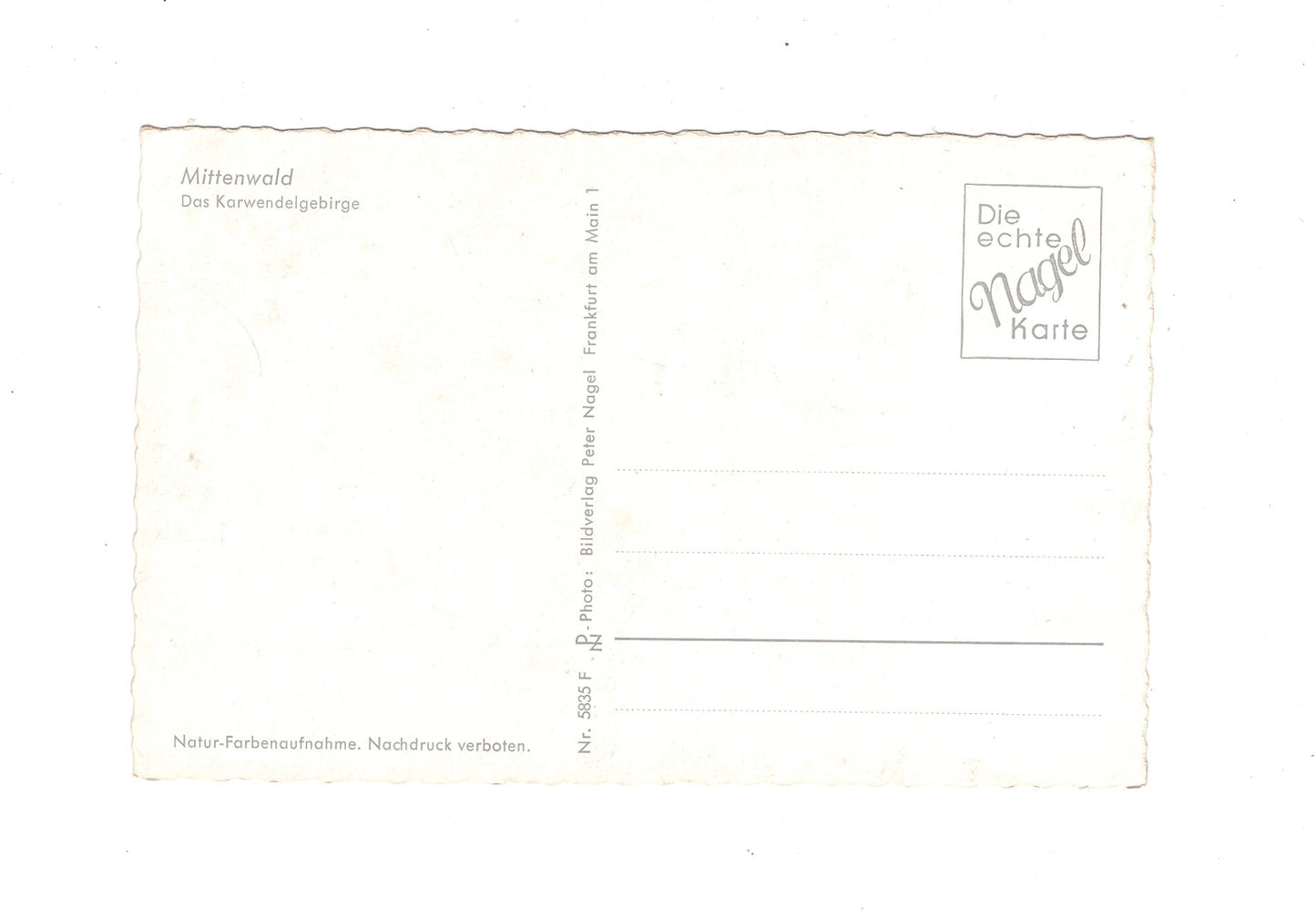 Ansichtskarte Mittenwald / Das Karwendelgebirge