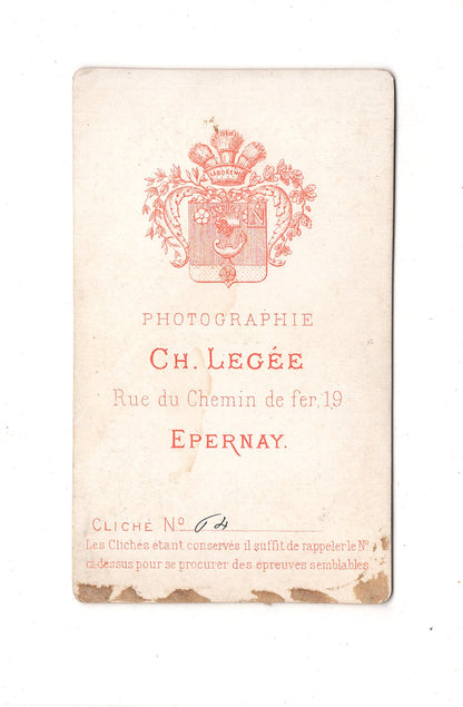 Fotografie Herrenportrait - Epernay um 1870 / CDV C1-25