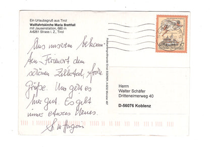 Ansichtskarte Wallfahrtskirche Maria Brettfall / Strass i. Z. / Tirol / Österreich