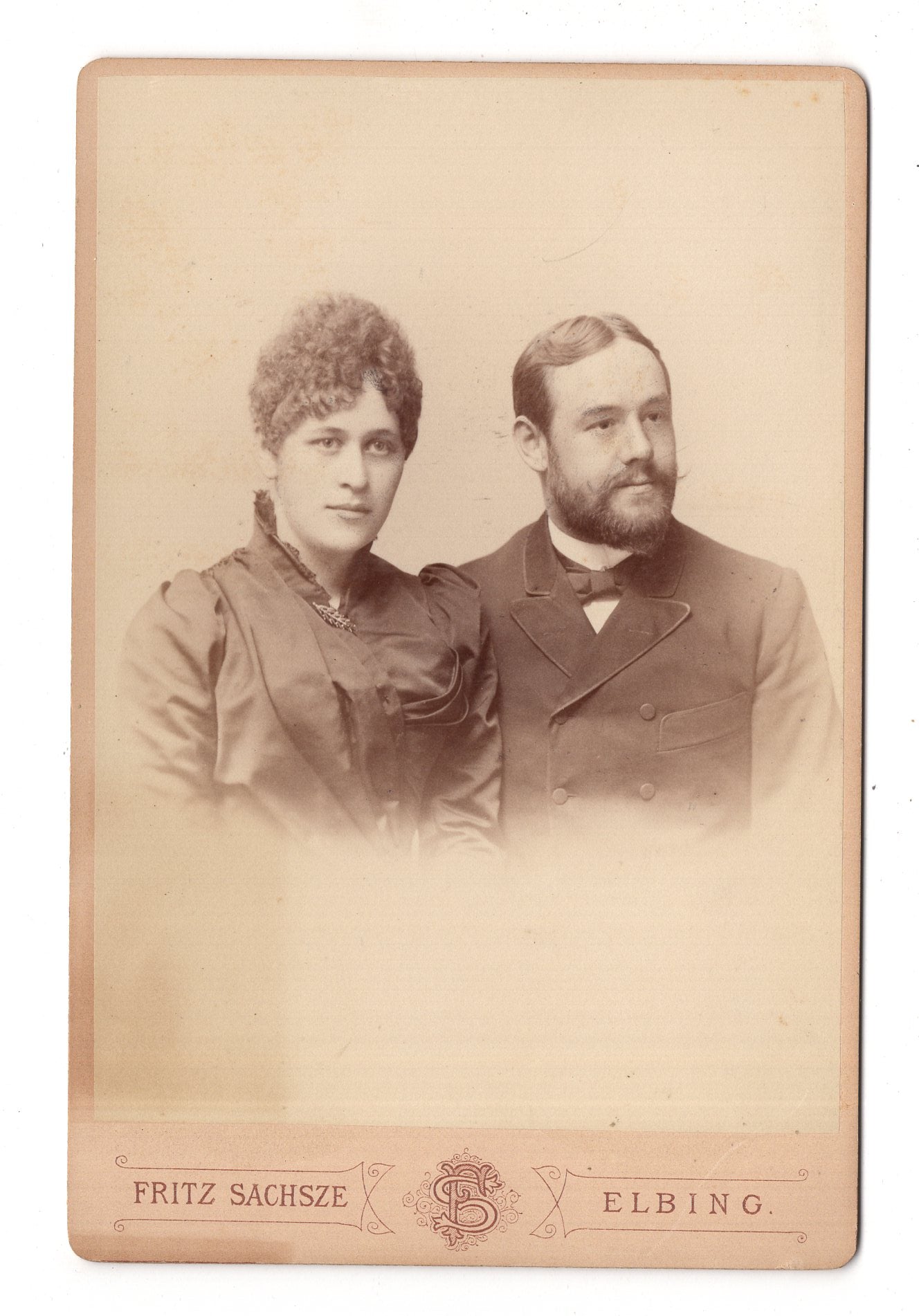 Fotografie Feines Paar - Elbing Elbląg um 1890