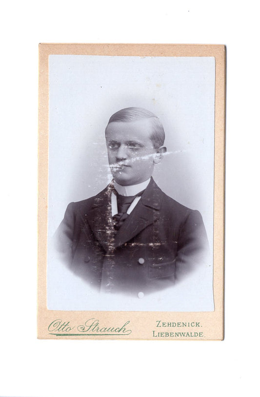 Fotografie Herrenportrait / benannt - Zehdenick / Liebenwalde 1890er