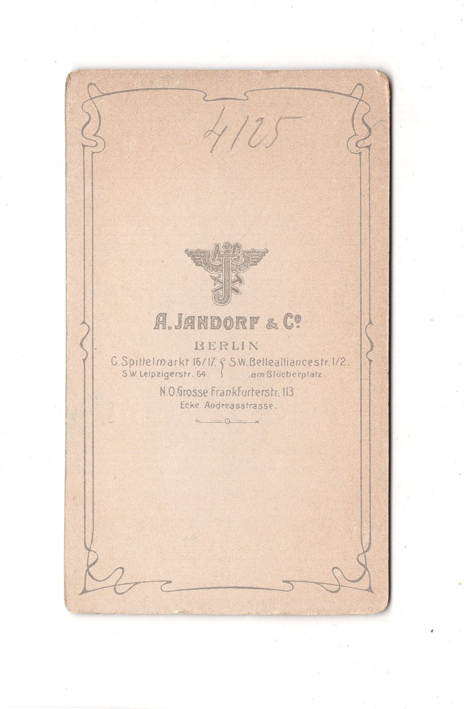 Fotografie Damenportrait - Berlin 1890er / CDV C1-07