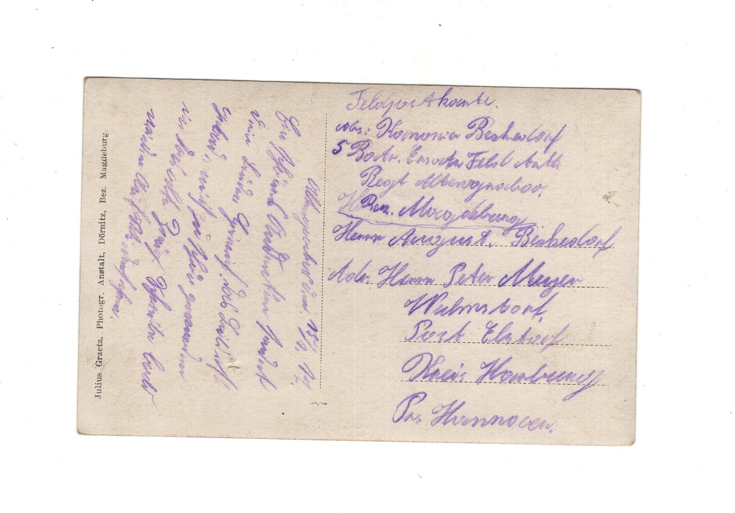 Ansichtskarte / Feldpost / Soldaten / Soldatenportrait - 1917