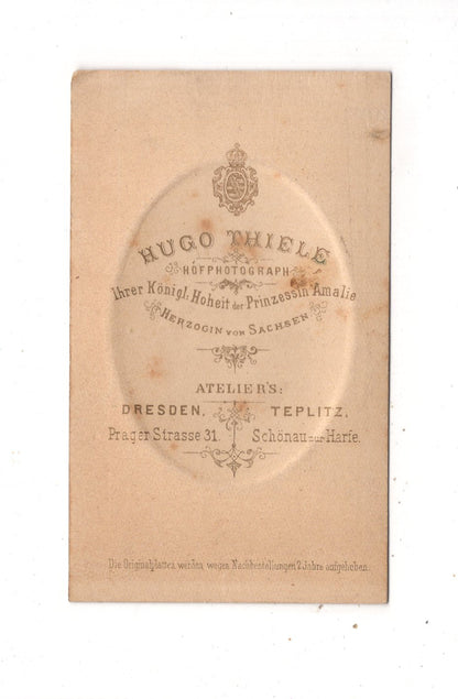 Fotografie Damenportrait - Dresden / Teplitz um 1870 / CDV N1-17