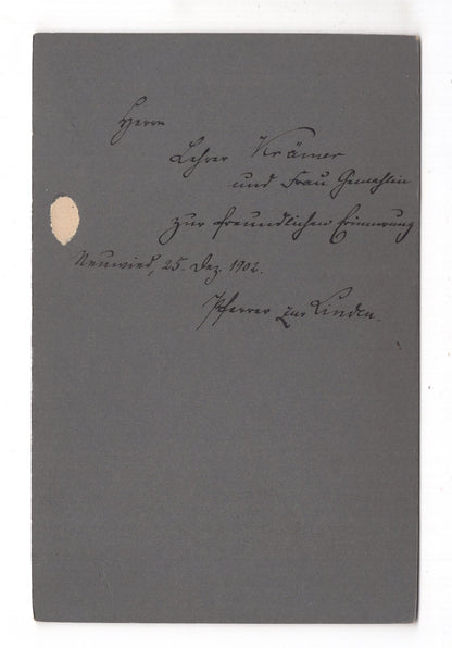 Fotografie Feine Dame mit Widmung - Neuwied 1902 / CAB W-29