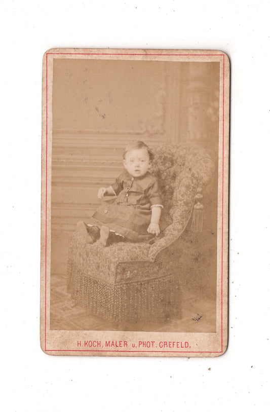Fotografie Niedliches kleines Kind - Krefeld 1870er