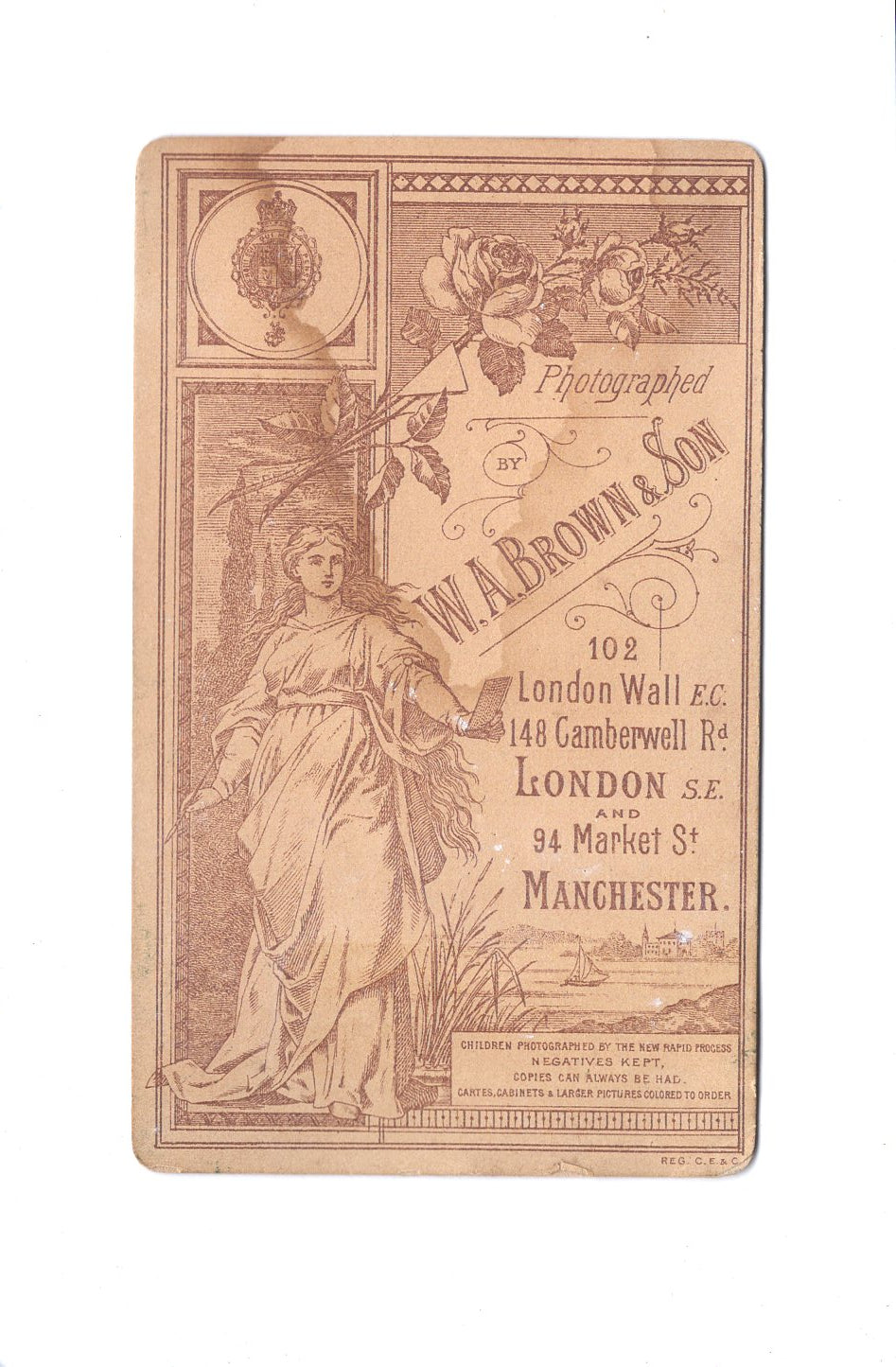 Fotografie Schönes Kinderbild / Baby - London / Manchester 1880er