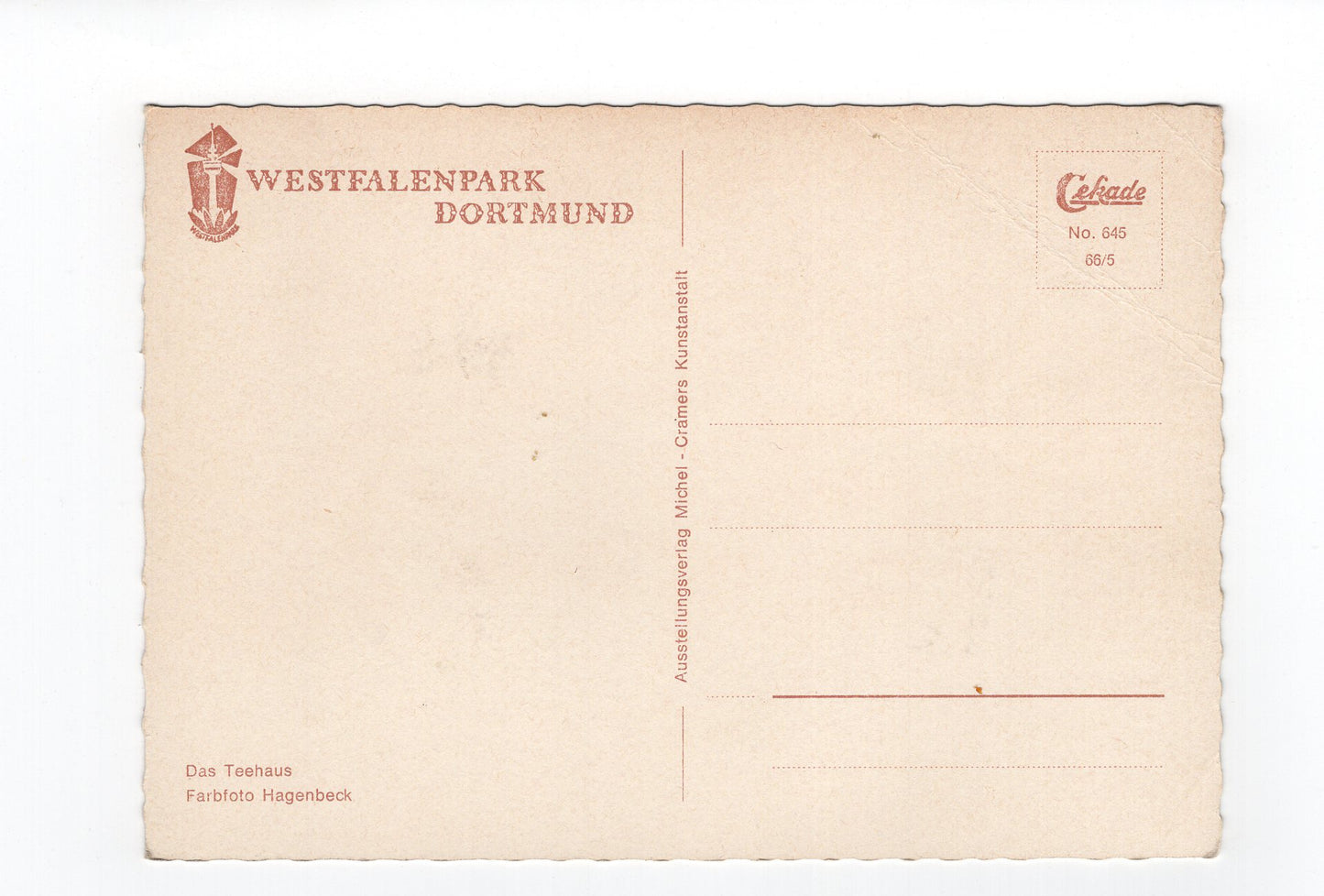Ansichtskarte Dortmund / Westfalenpark / Teehaus