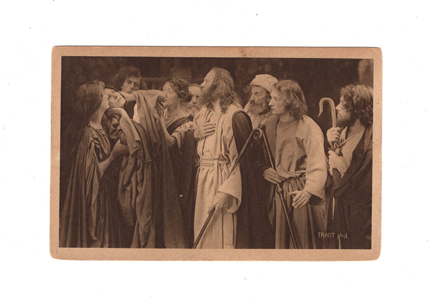 Ansichtskarte Passionsspiele Oberammergau 1922 / Abschied von Bethania