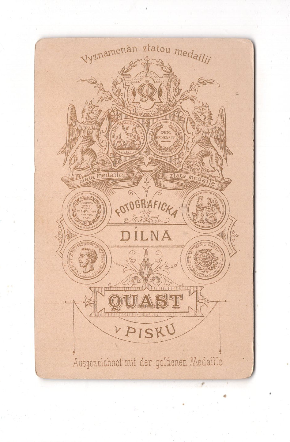Fotografie Damenportrait - Pisek um 1890 / CDV N1-17