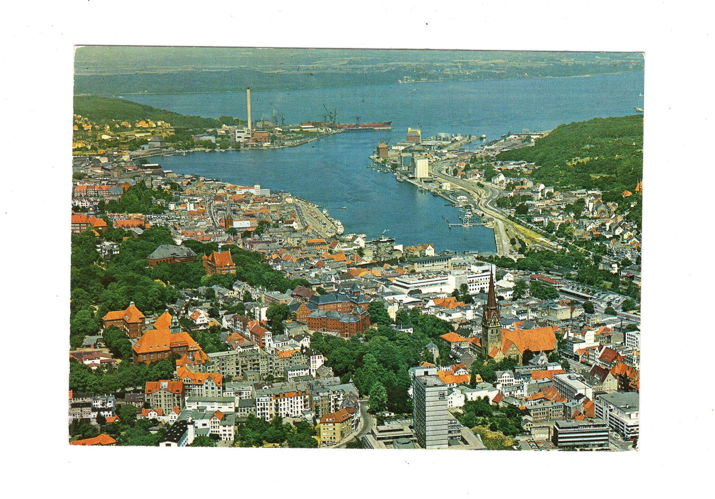 Ansichtskarte Flensburg / Stadt, Hafen und Förde
