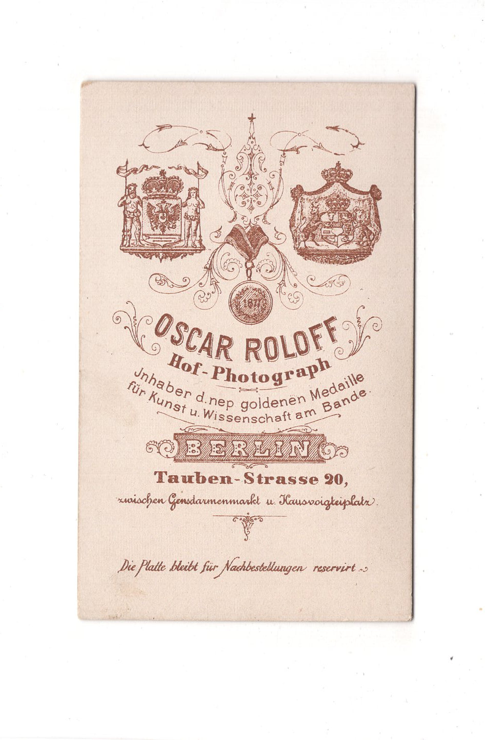 Fotografie Damenportrait - Berlin 1880er / CDV C1-07