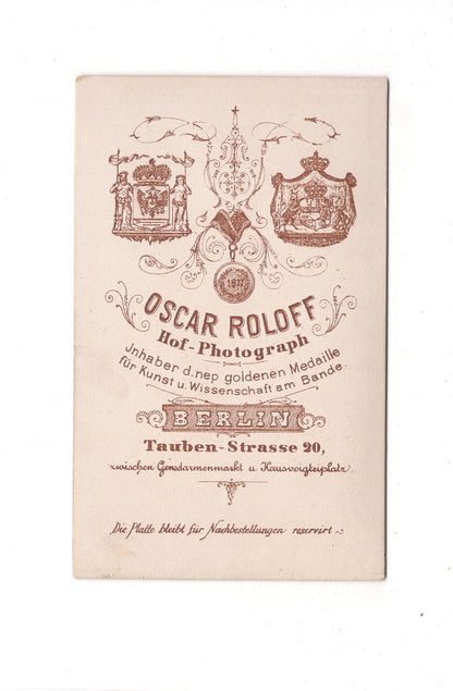 Fotografie Damenportrait - Berlin 1880er / CDV C1-07