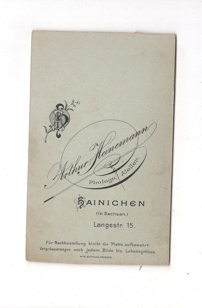 Fotografie Feine Dame - Hainichen um 1900 / CDV L1-28