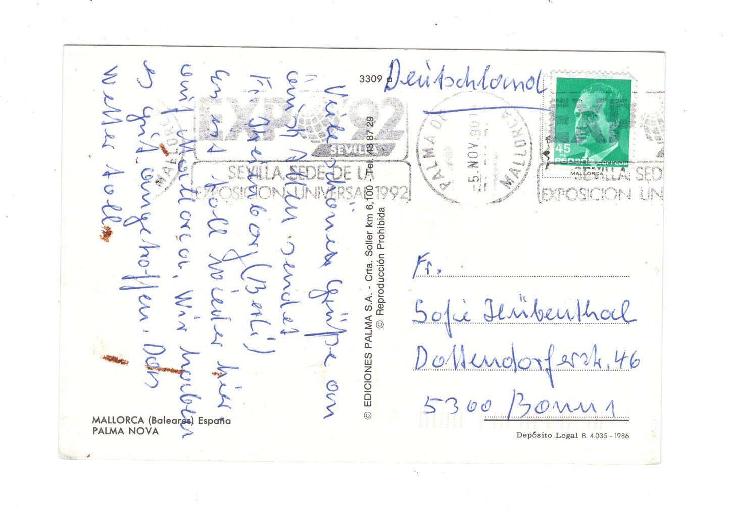 Ansichtskarte Mallorca / Palma Nova / Spanien