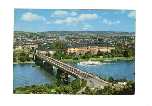 Ansichtskarte Koblenz am Rhein / Rheinbrücke und Schloss / G1-62