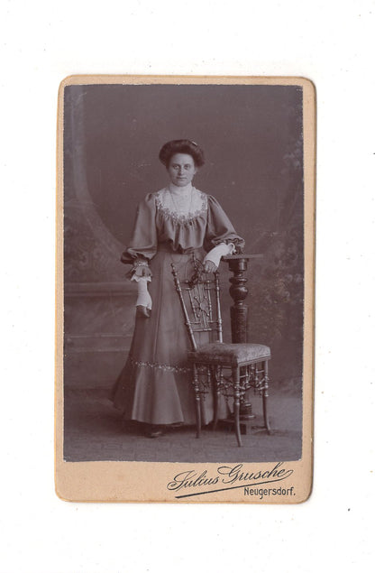 Fotografie Feine Dame - Neugersdorf 1890er / CDV L1-28