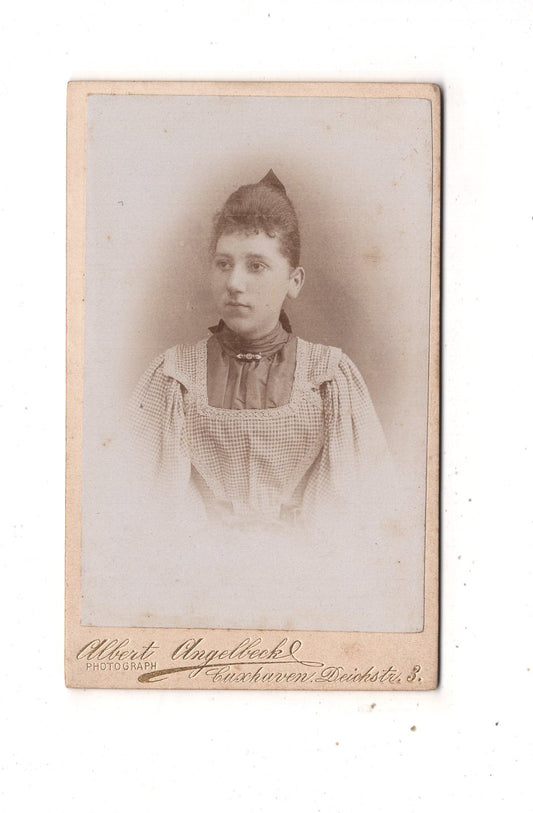 Fotografie Damenportrait - Cuxhaven 1880er / CDV N1-17