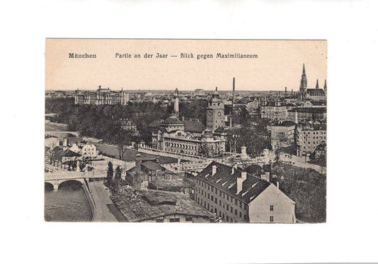 Ansichtskarte München / Partie an der Isar