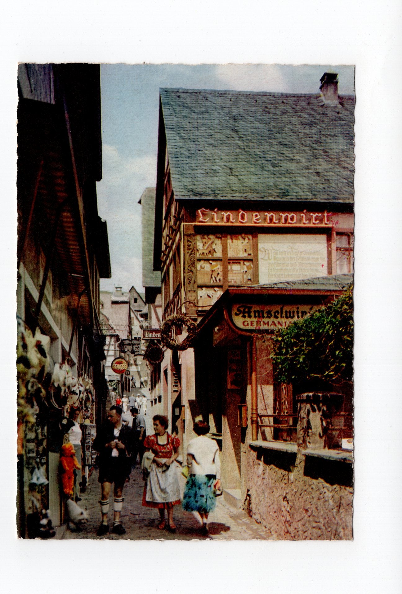 Ansichtskarte Rüdesheim am Rhein / Drosselgasse