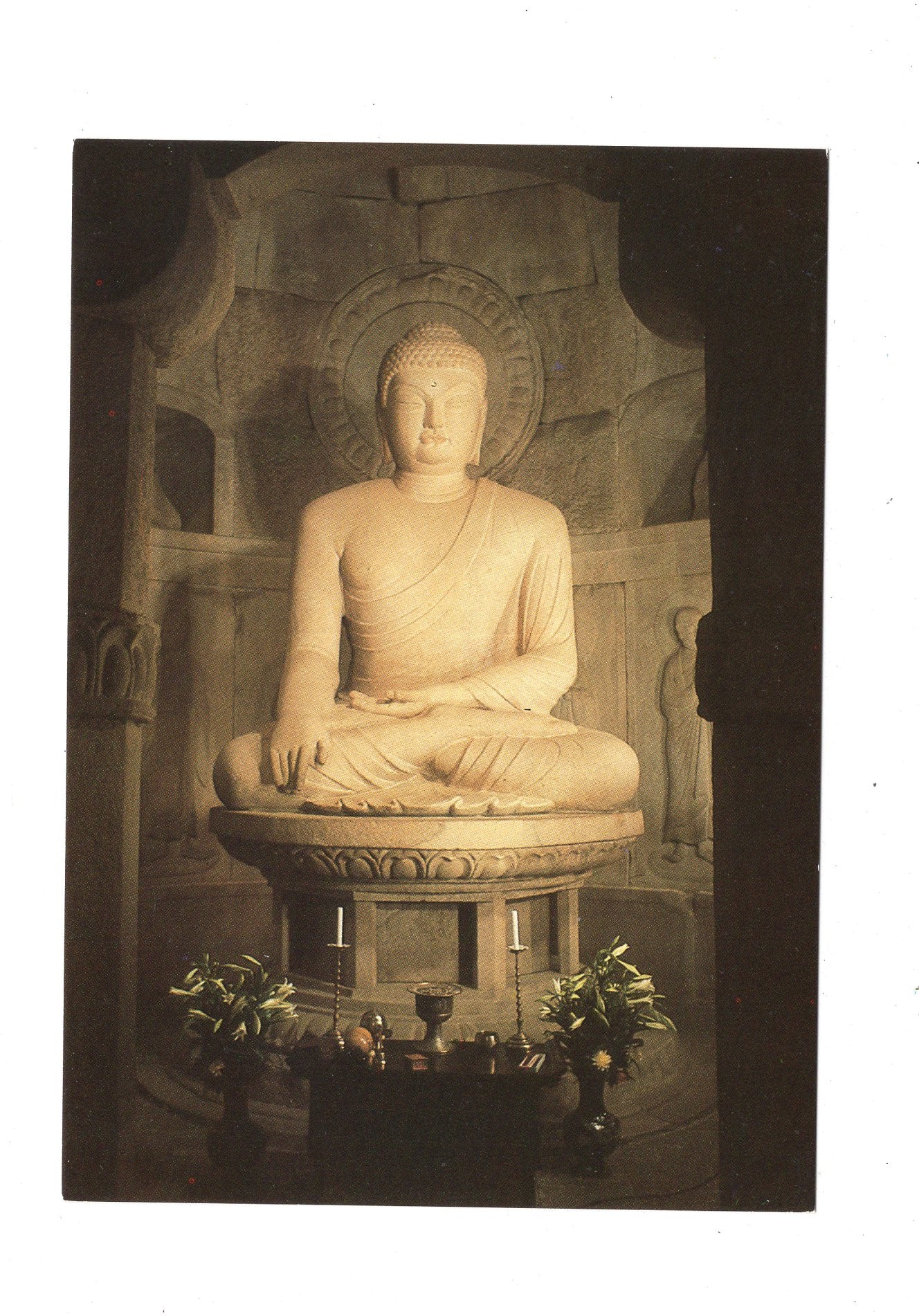 Ansichtskarte The Main-hall Buddhist Image of Sukkuramin Kyongju / Südkorea