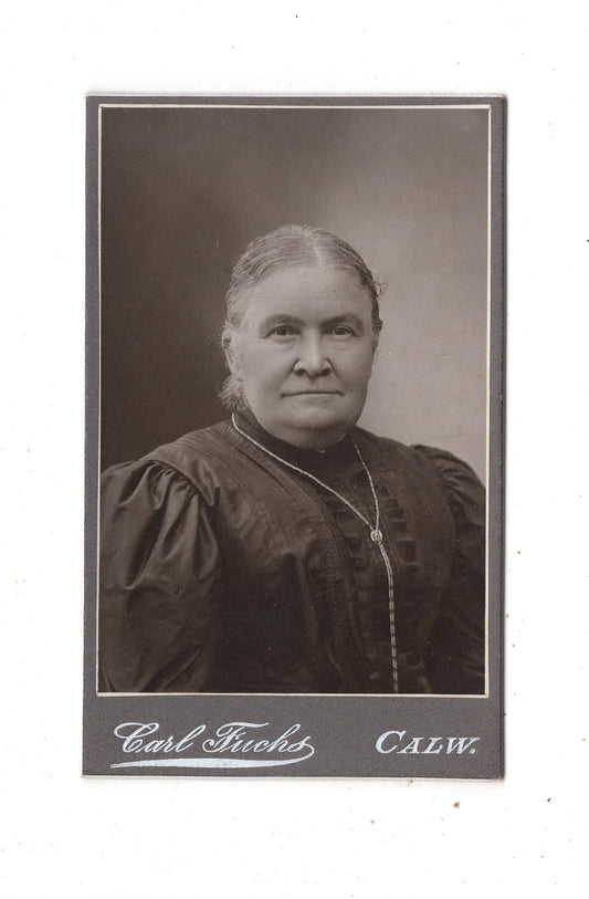 Fotografie Damenportrait - Calw 1900er / CDV N1-17