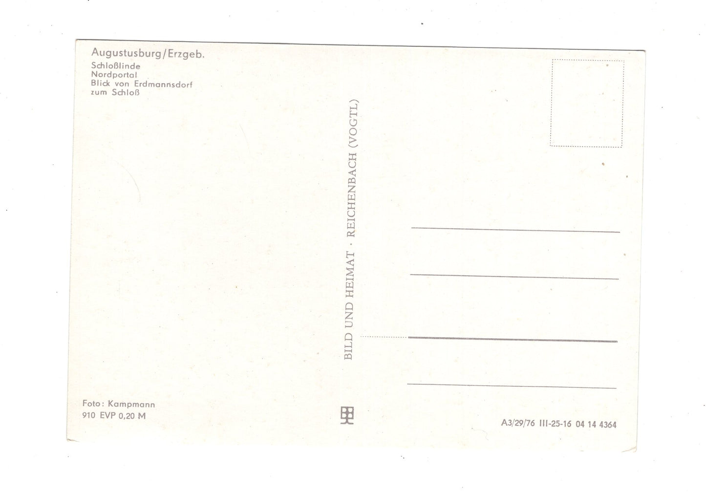 Ansichtskarte Augustusburg / Erzgebirge