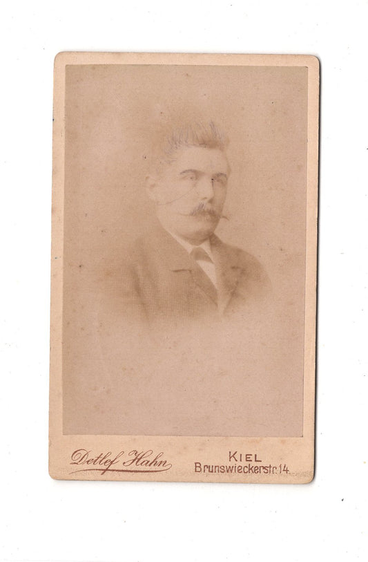 Fotografie Herrenportrait - Kiel 1880er / CDV C1-25