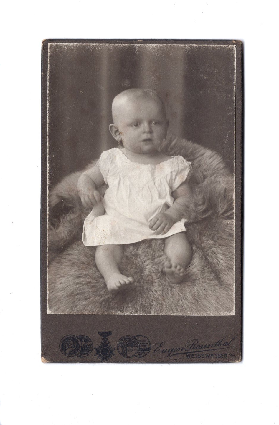 Fotografie Schönes Kinderbild / Baby - Weißwasser 1910er