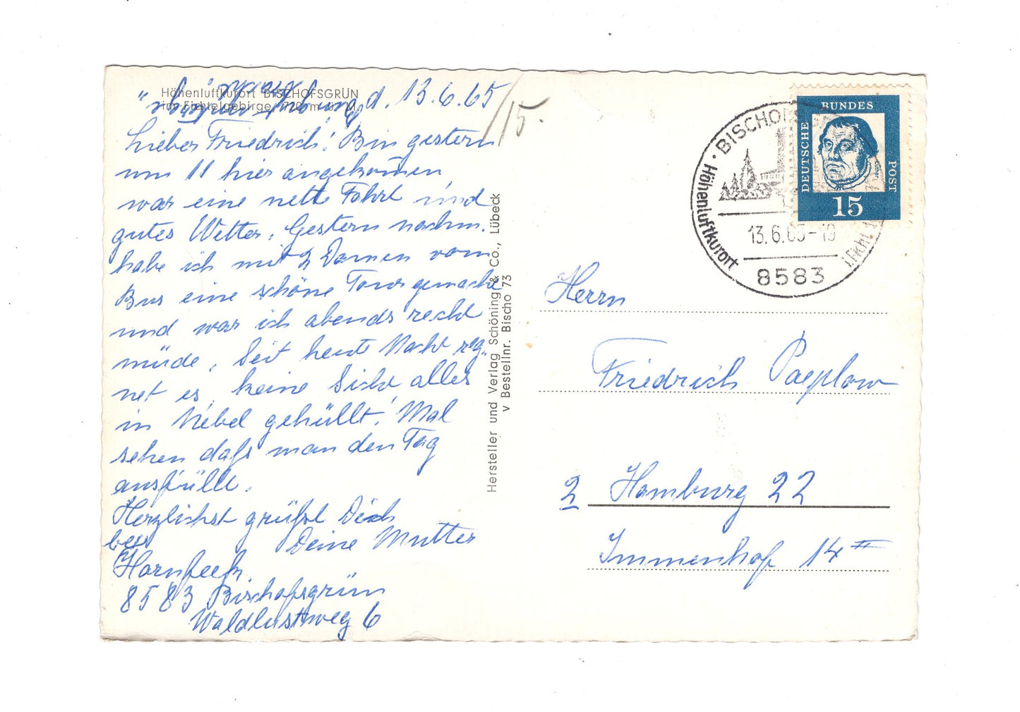 Ansichtskarte Bischofsgrün im Fichtelgebirge