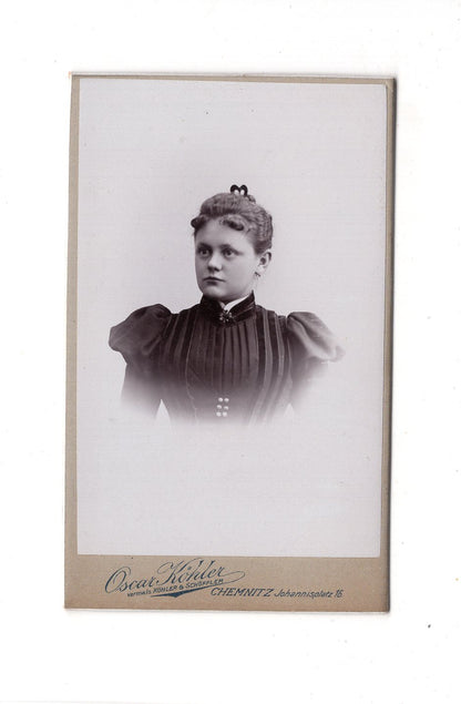 Fotografie Damenportrait - Chemnitz um 1900 / CDV C1-07