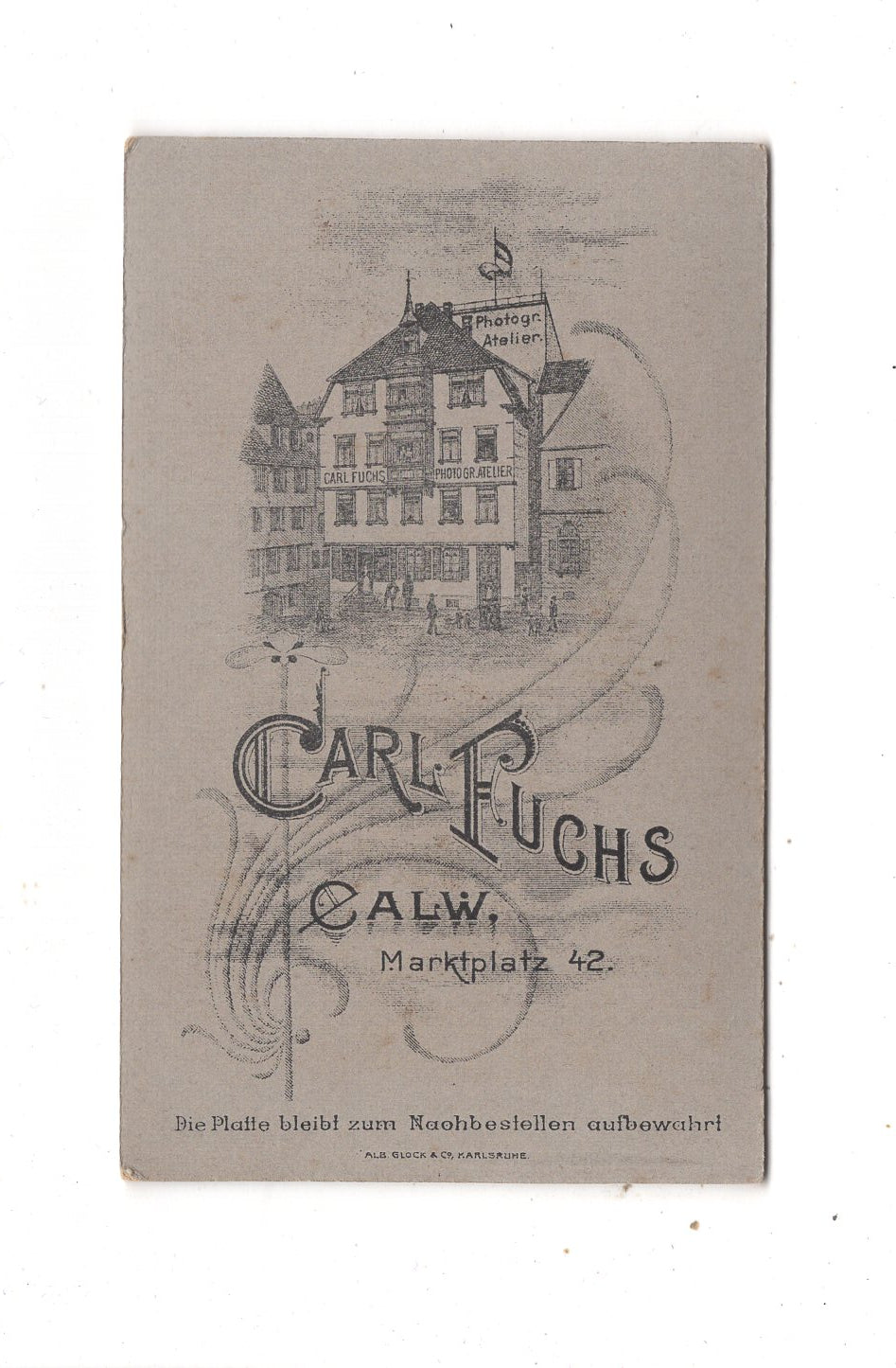 Fotografie Damenportrait - Calw 1900er / CDV N1-17