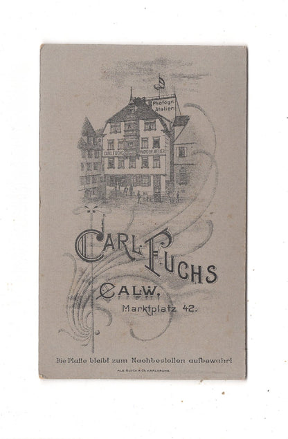 Fotografie Damenportrait - Calw 1900er / CDV N1-17