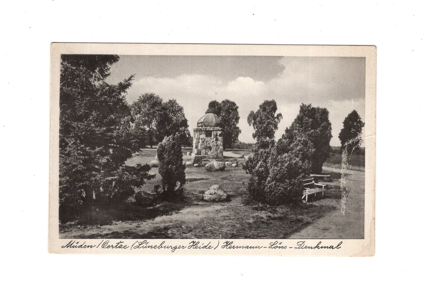 Ansichtskarte Müden / Oertze / Lüneburger Heide / Hermann-Löns-Denkmal