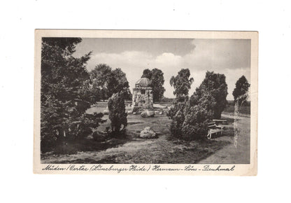 Ansichtskarte Müden / Oertze / Lüneburger Heide / Hermann-Löns-Denkmal