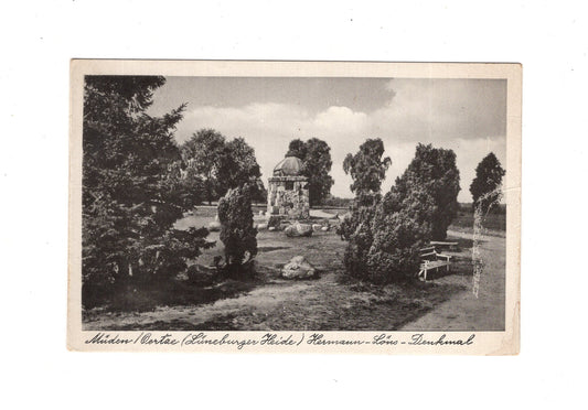 Ansichtskarte Müden / Oertze / Lüneburger Heide / Hermann-Löns-Denkmal