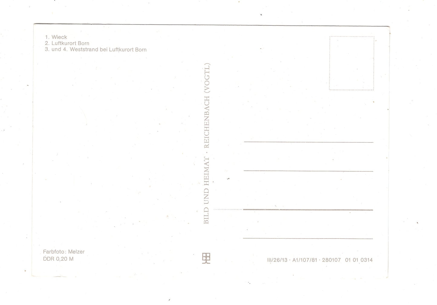 Ansichtskarte Gruß vom Darß / Wieck / Born +++ / L1-69